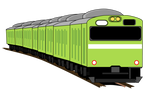 電車イラスト緑色