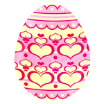 イースターエッグ_ハート模様の卵