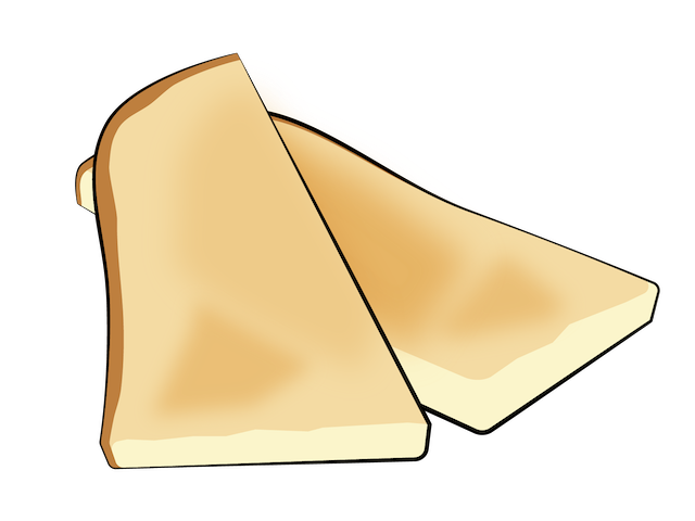 町の喫茶店メニューにありそうなパン系の軽食イラスト_モーニングトースト