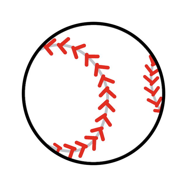 シンプルな野球のボール_アトリエしろのの野球イラスト