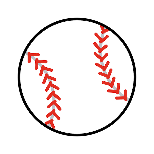 シンプルな野球のボール_アトリエしろのの野球イラスト