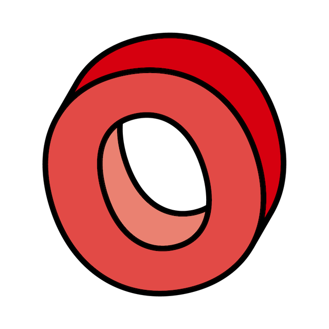 シンプルで立体的な野球スコアのO(アウト)_アトリエしろのの野球イラスト